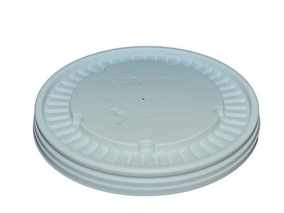 COMPOSTABLE WHITE VENTED LID FITS 12OZ FOOD CONTAINER